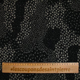 Jersey imprimé graphique en polyester noir et écru