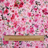 Imprimir flores rosa viscosa Fondo rosa