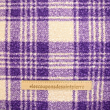 Billy woolen pile loop purple and broken white tiles