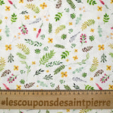 Cotton print herbalist white background