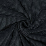 Velours de polyester côtelé matelassé noir