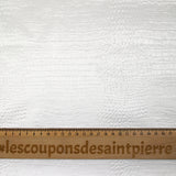 Satin polyester effet reptile blanc