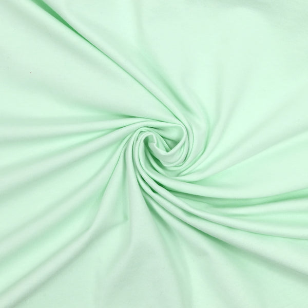 Jersey de coton flammé vert d'eau pastel
