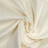 Velours de coton et viscose poils mi-longs blanc cassé