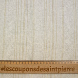 Lin viscose rayé doré fond beige