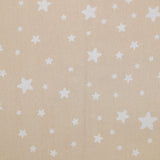 Algodón de algodón impreso en estrella beige