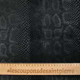 Velours polyester effet serpent fond noir