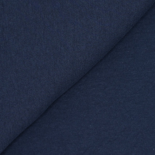 Jersey de coton contrecollé bleu foncé