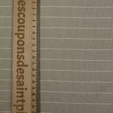 Jersey de coton rayé blanc fond gris taupe