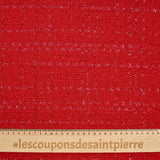 Tweed emma lurex polyester red background