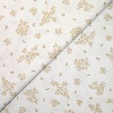 Algodón estampado pequeño marrón marrón blanco fondo blanco blanco