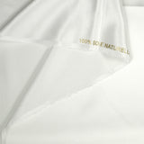100% white silk satin