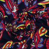 Print viscose jersey Valhalla navy blue background