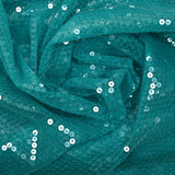 Tul de lentejuelas turquesas