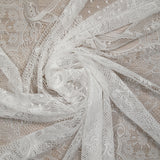 Dentelle polyester Renaissance fond blanc