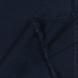 Coton gratté uni bleu nuit