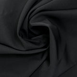 Crêpe de polyester lourd Madeleine noir