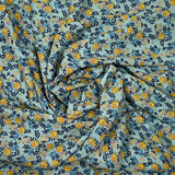 Polyester Crêpe Print micro shoots Marine Bleu background