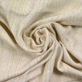 Lin viscose rayé doré fond beige