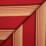 Dark red rowed cotton and light brown print