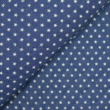 Chambray matelassé imprimé étoiles
