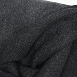 Laine vierge double face gris souris