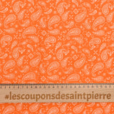Orange background printed cotton