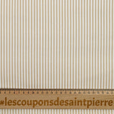 Picadura de algodón imprimida a rayas de color beige