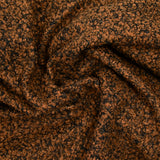 Black -style woolen orange -brown lining