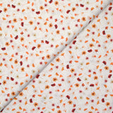 Algodón impreso de acuerdo con el fondo blanco del viento naranja