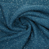 Lainage bouclette lurex pétrole