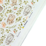 Cotton dive printed rabbit white background