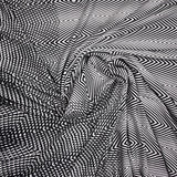Jersey polyester optique noir et blanc