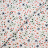 Cotton Printed Love Passion Rose and Water Green