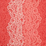 Dentelle polyester Sarah festonnée tricolore tons corail