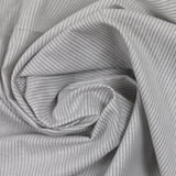 Gray and white striped fine cotton