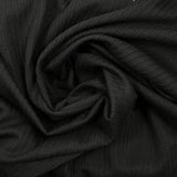 Jersey de polyester côtelé noir