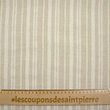 Polyester and linen with Lurex golden stripes Mia natural background