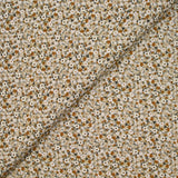 Coton imprimé s'épanouir beige, marron et blanc