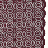 Dentelle polyester Laura festonnée rouge bordeaux