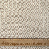 Dentelle polyester rosace irisé fon écru