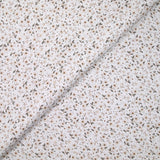 Coton imprimé champêtre beige fond blanc