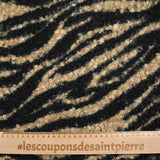 Beige and black tiger lining