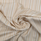 Cotton dive printed stripe beige background