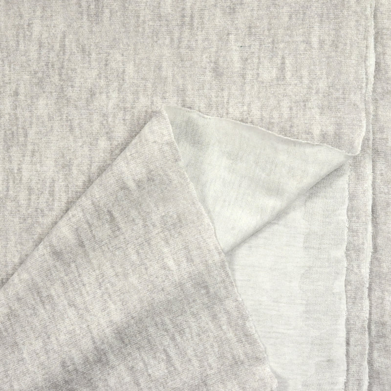 Jersey de coton imprimé effet chiné gris