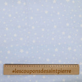 Cotton print stars light blue background