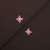 Crêpe viscose embroidered dawn brown background