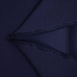Double crêpe coton et soie bleu marine