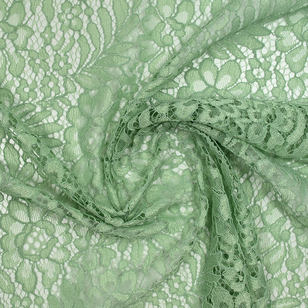 Dentelle festonnée polyester Ninon vert amande