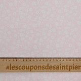 Cotton dive printed spring flowers light pink background